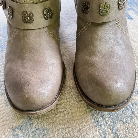 RIEKER PEGGY 98 DIESEL SUEDE LEATHER STUDDED MOTO ANKLE BOOTS SIZE 8 - Picture 10 of 15